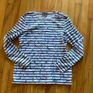 Saint James  lined striped marinière nautical top preppy